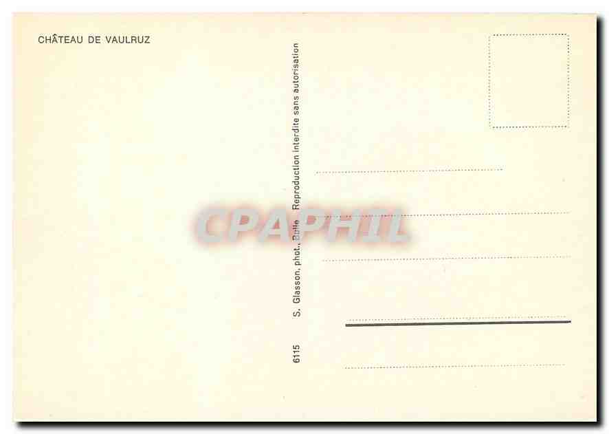 CPM Château de Vaulruz — Verso