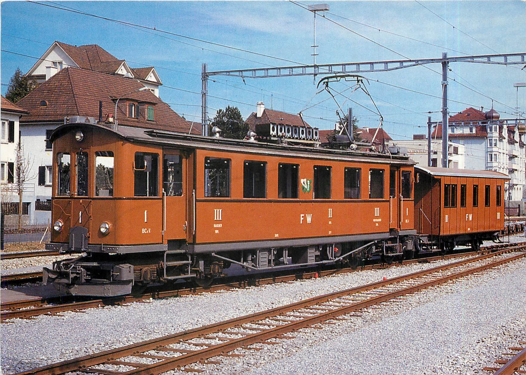 CPM Frauenfeld Wil Bahn automotrice électrique Bce et remorque BC