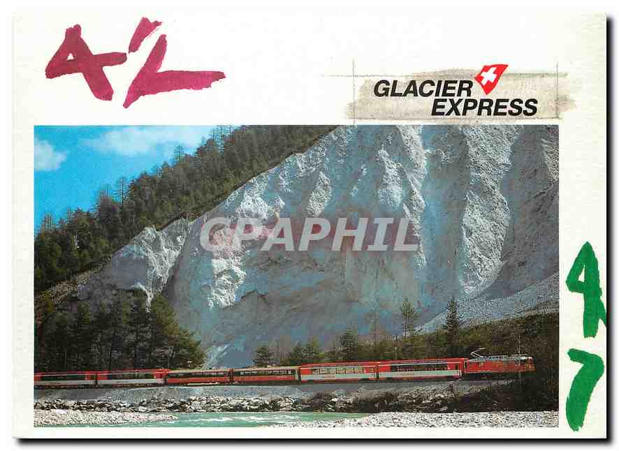 CPM Der Glacier Express in der Rheinschlucht bei Versam