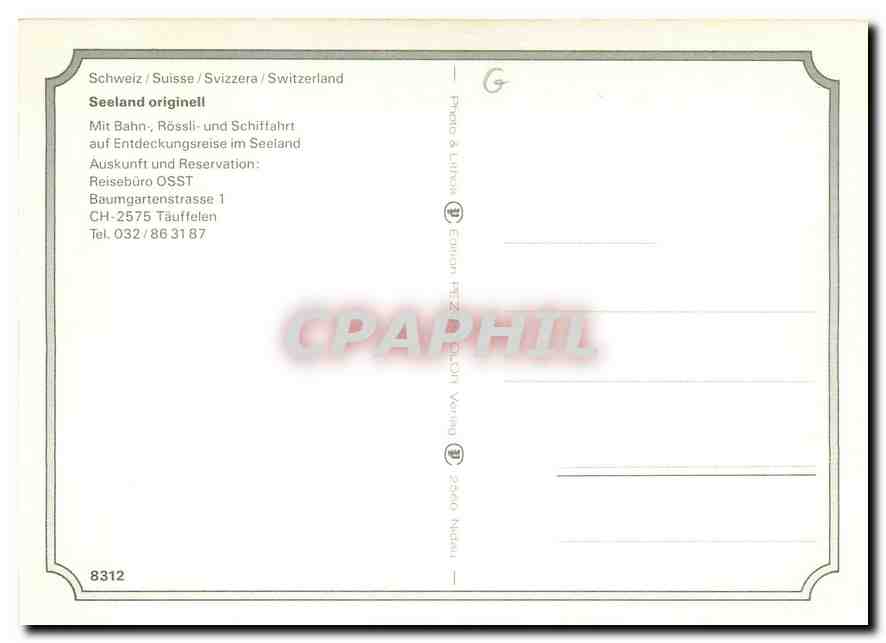 CPM Seeland origineil Mit Bahn — Verso