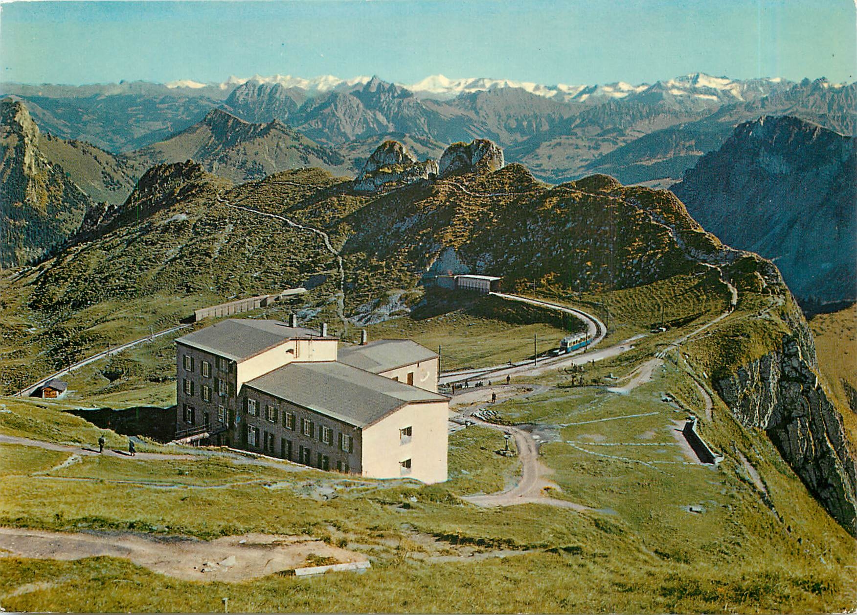 CPM Grand hôtel des Rochers de Naye vue sur les Alpes bernoises