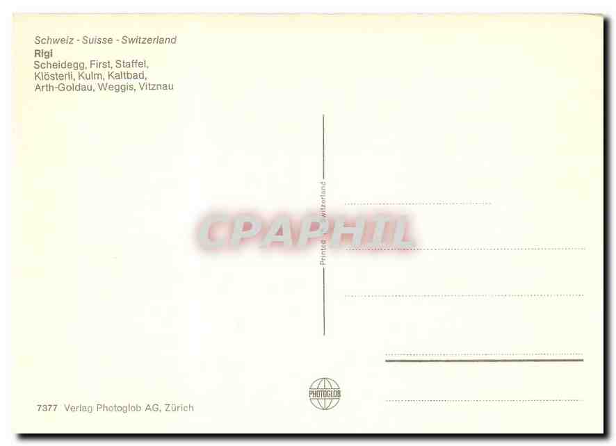 CPM Rigi Zwitzerland — Verso