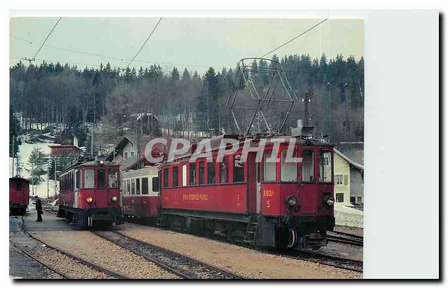 CPM In der Station St Cergue stehen am 14/2/1982