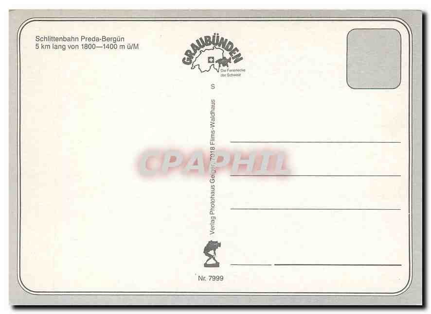 CPM Schlittenbahn Preda Bergun — Verso