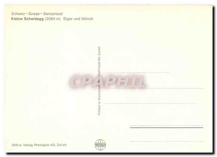 CPM Kleine Scheidegg Eiger und Monch — Verso