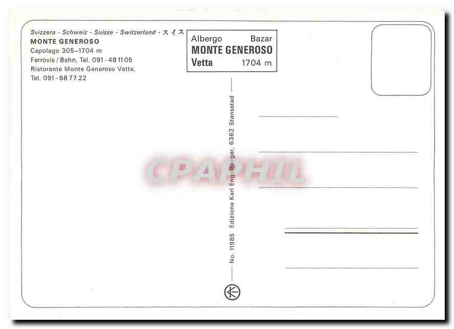 CPM Monte Generoso Ferrovia Bahn  — Verso