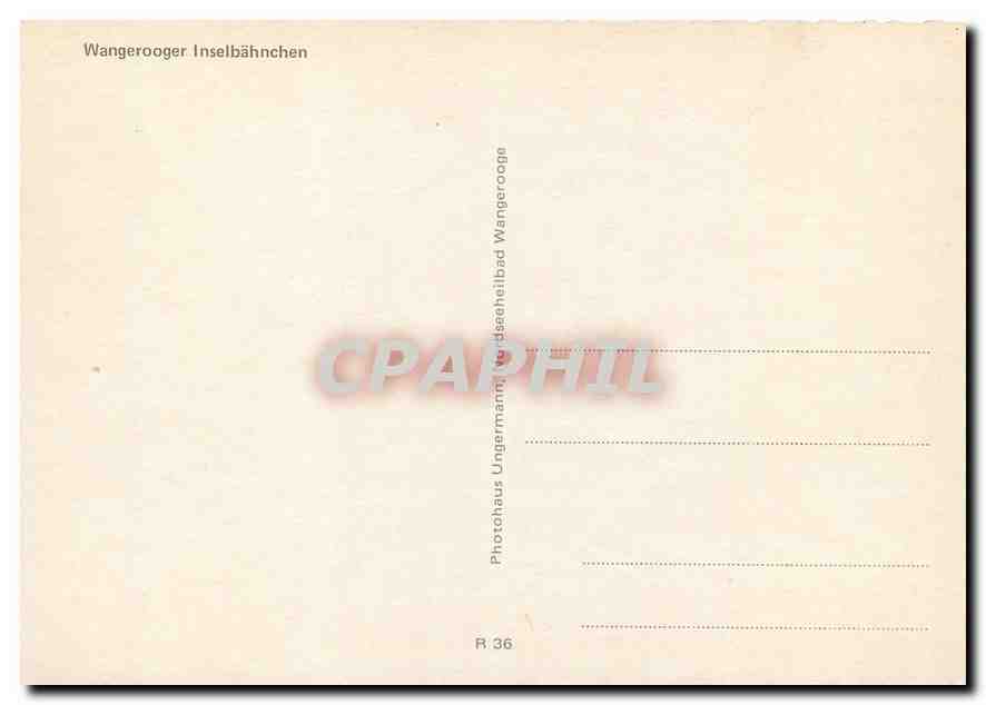 CPM Wangerooger Inselbahnchen — Verso