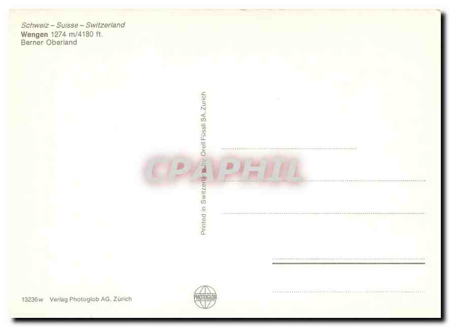 CPM Wengen Berner Oberland — Verso