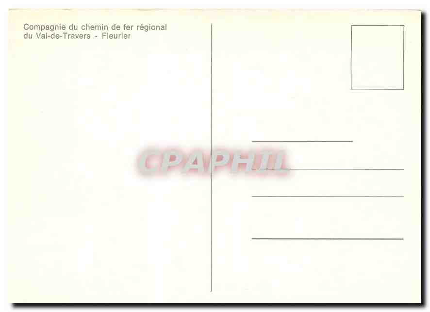 CPM Val de Travers Fleurier — Verso