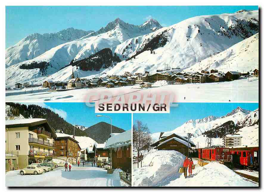CPM Sedrun mit Crispalt Piz Culmatsch u Piz Nair