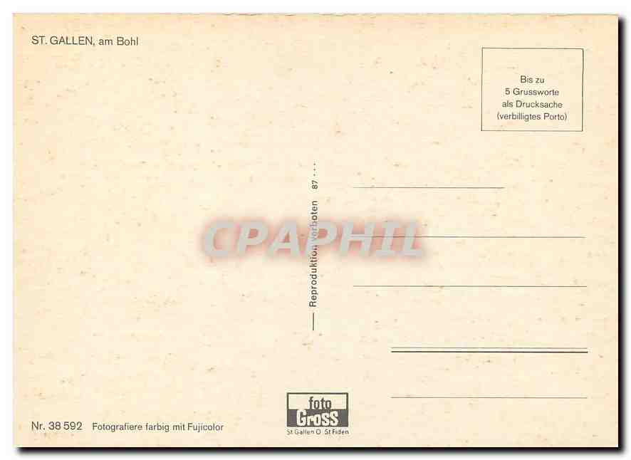 CPM St Gallen am Bohl — Verso