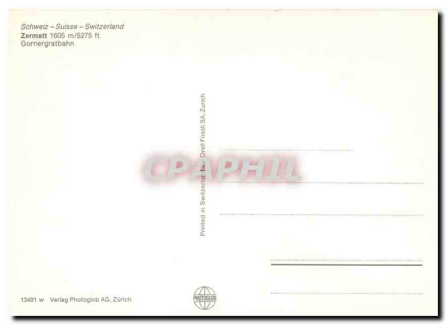 CPM Zermett Gornergratbahn — Verso