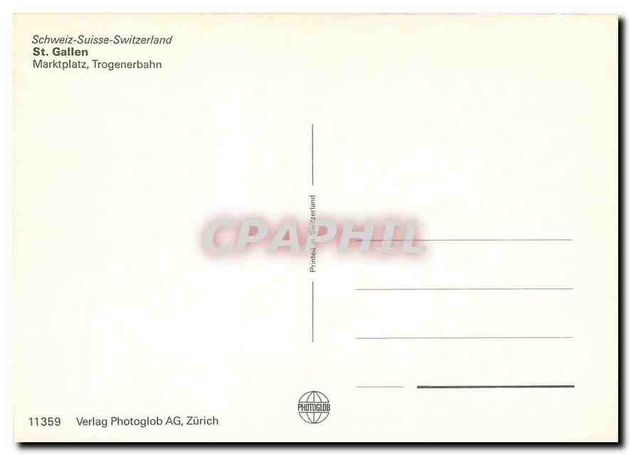 CPM St Gallen Marktplatz Trogenerbahn — Verso