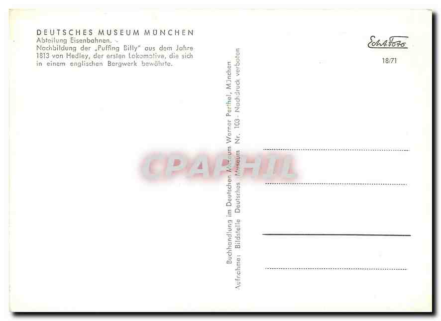 CPM Deutsches Museum Munchen — Verso
