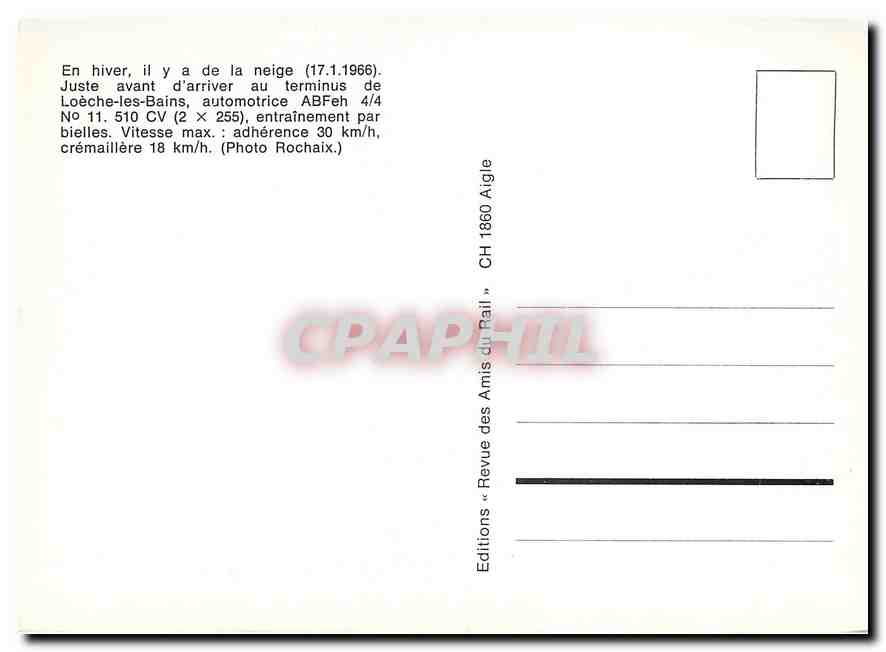 CPM Loèche les Bains automotrice Abfeh — Verso