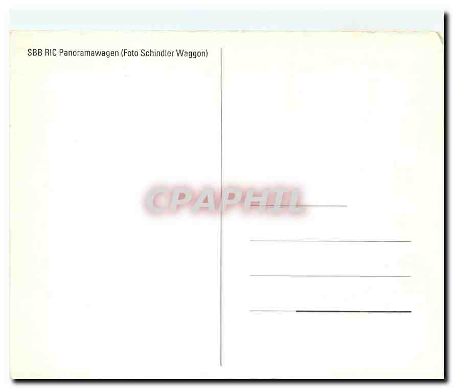 CPM Sbb ric Panoramawagen Schindler Waggon — Verso