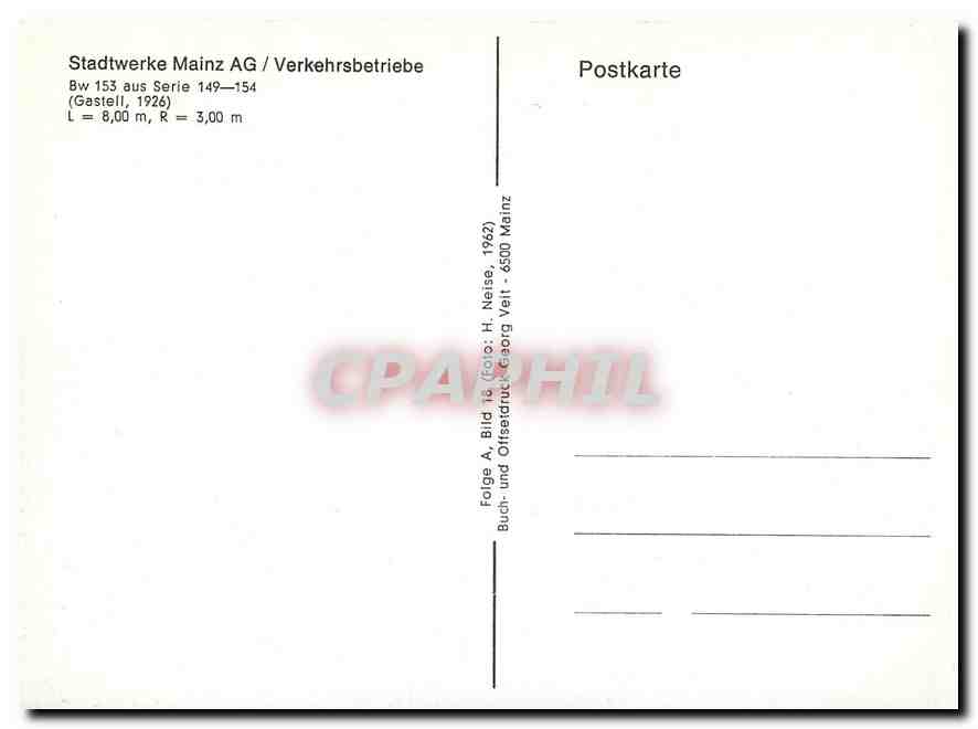 CPM Darboven Kaffee Gastell 1926 — Verso