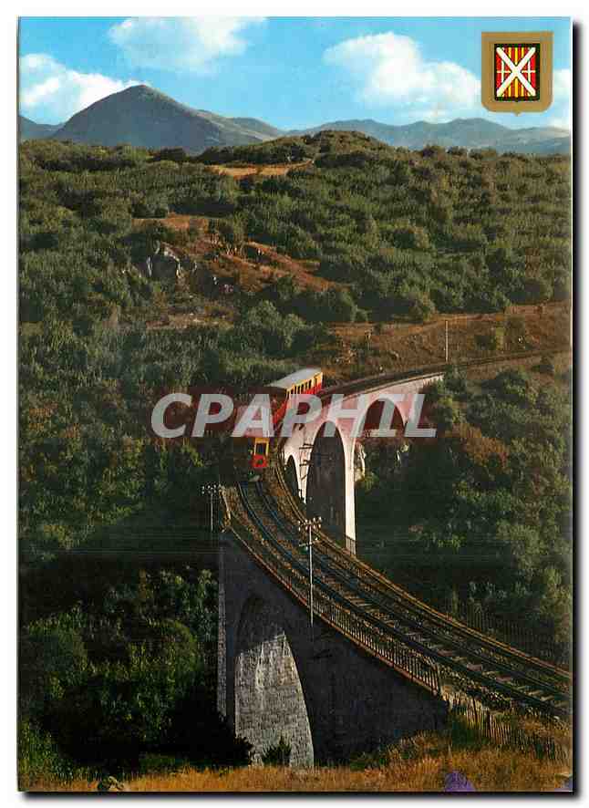 CPM Viaduc de Vis et le petit train allant de Villfranche à Latour de Carol