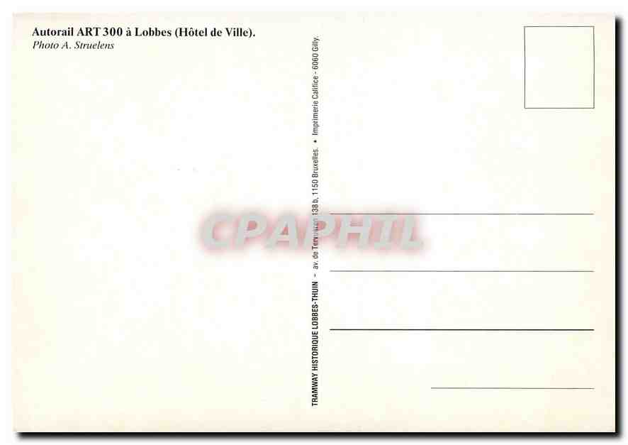 CPM Autorail art à Lobbes  — Verso