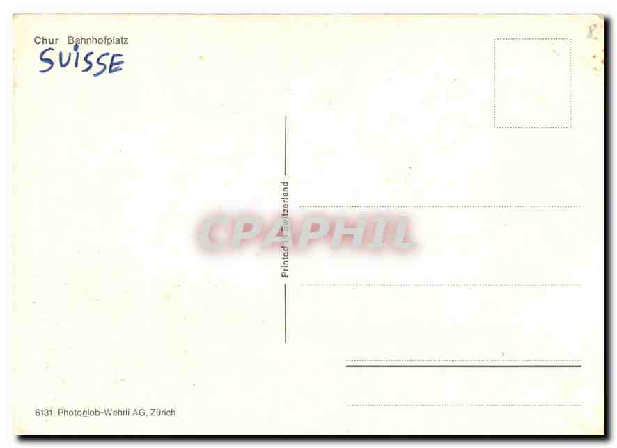 CPM Chur Bahnhofplatz Suisse — Verso