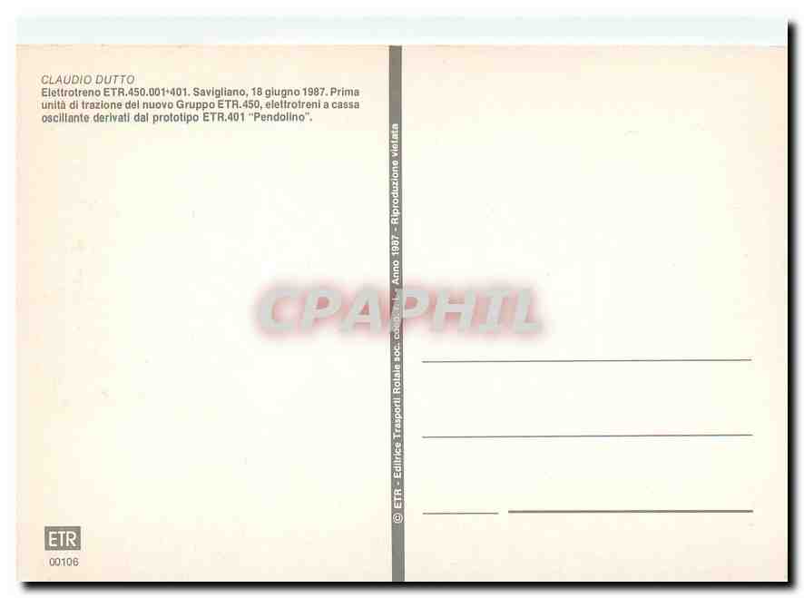 CPM Fiat Ferroviaria Savigliano — Verso