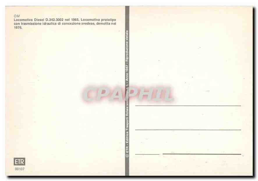 CPM Locomotiva Diesel — Verso