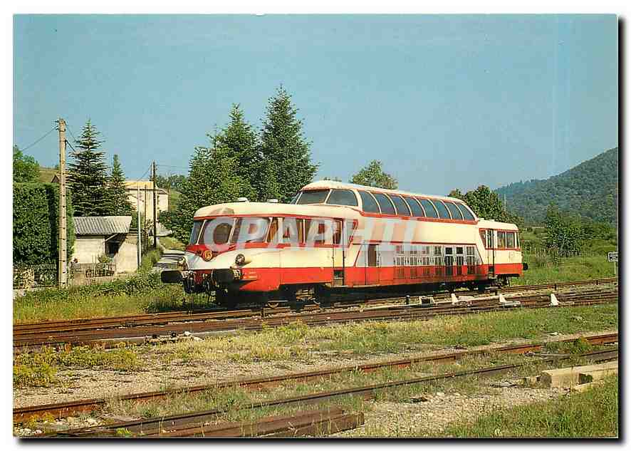CPM Autorail panoramique assurant un omnibus Bessège Robiac