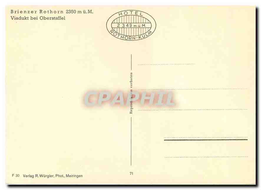 CPM Viadukt bei Oberstaffel — Verso