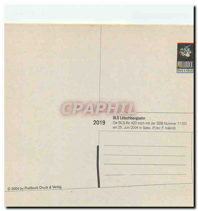CPM BLS Lotschberghahn — Verso