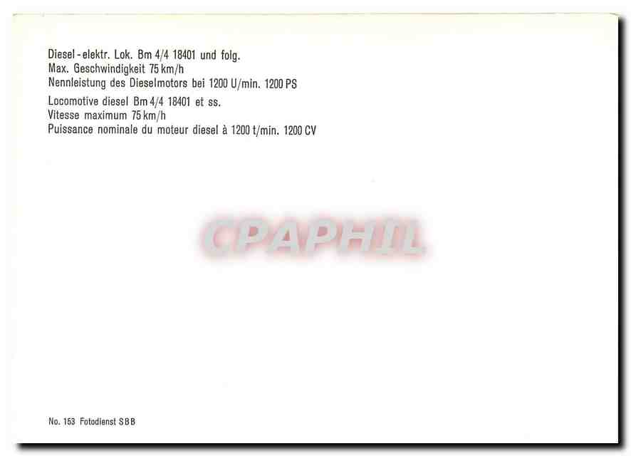 CPM Locomotive diesel Bm — Verso