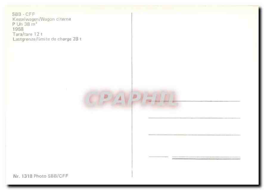 CPM Wagon citerne — Verso