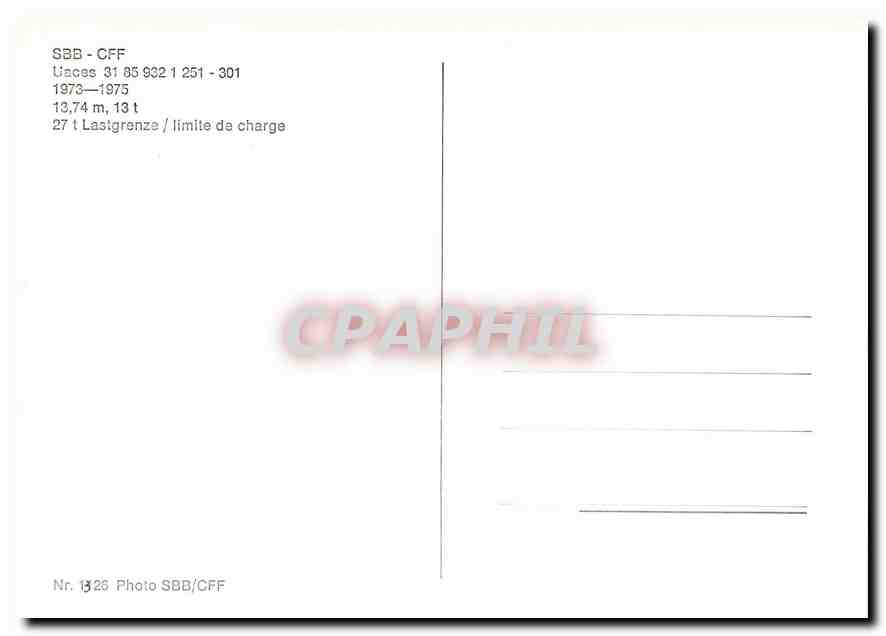 CPM SBB CFF liaces — Verso