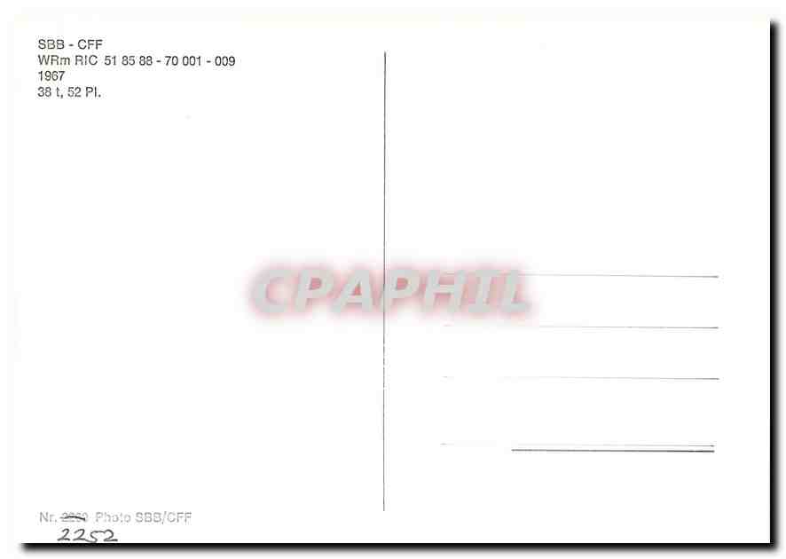 CPM SBB CFF WRm RIC — Verso