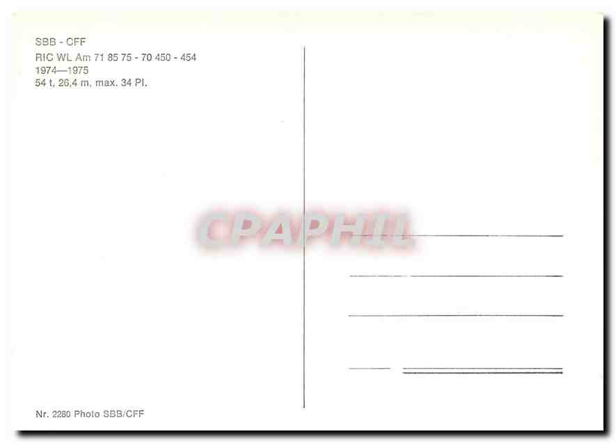 CPM SBB CFF RIC WL Am — Verso