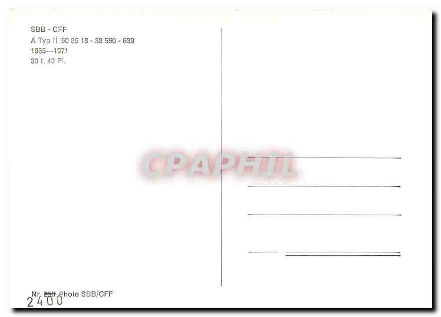 CPM SBB CFF A Typ — Verso