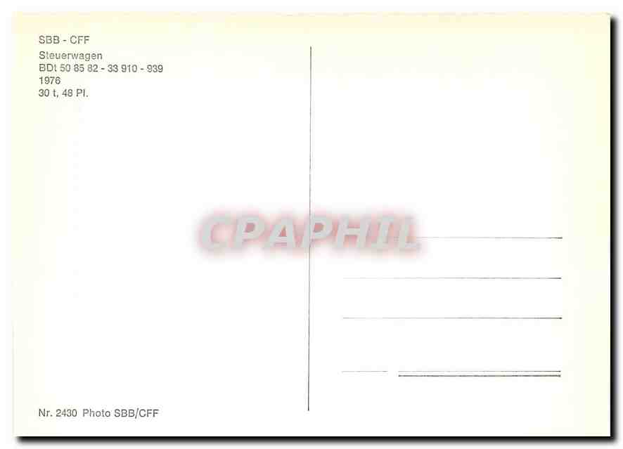 CPM SBB CFF Steuerwagen BDT — Verso