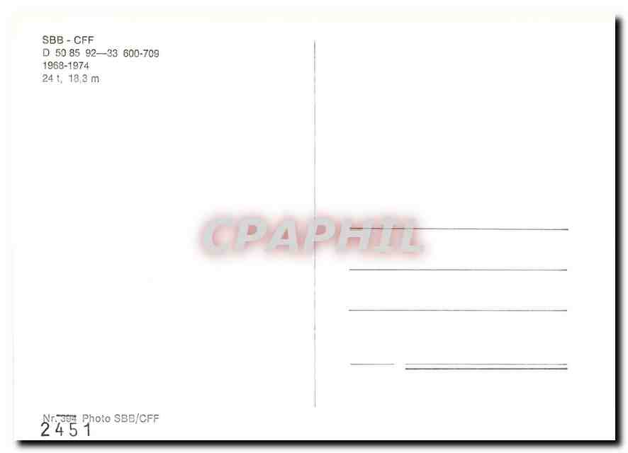 CPM SBB CFF D — Verso