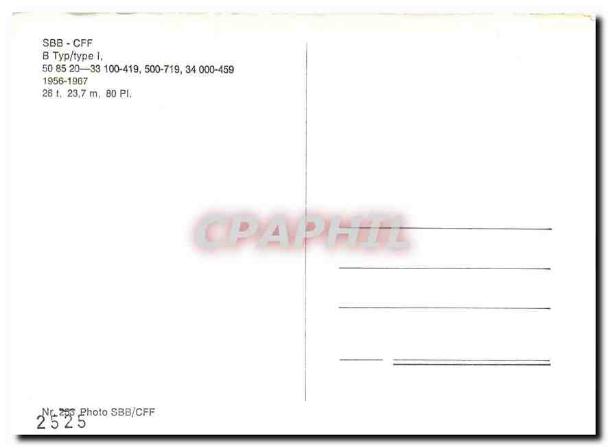 CPM SBB CFF B Typ — Verso
