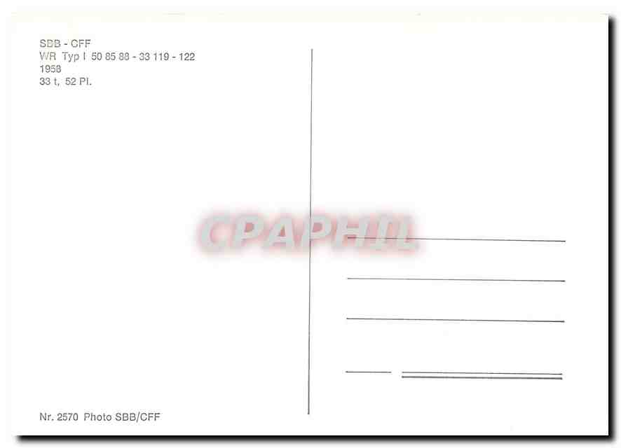 CPM SBB CFF WR typ — Verso