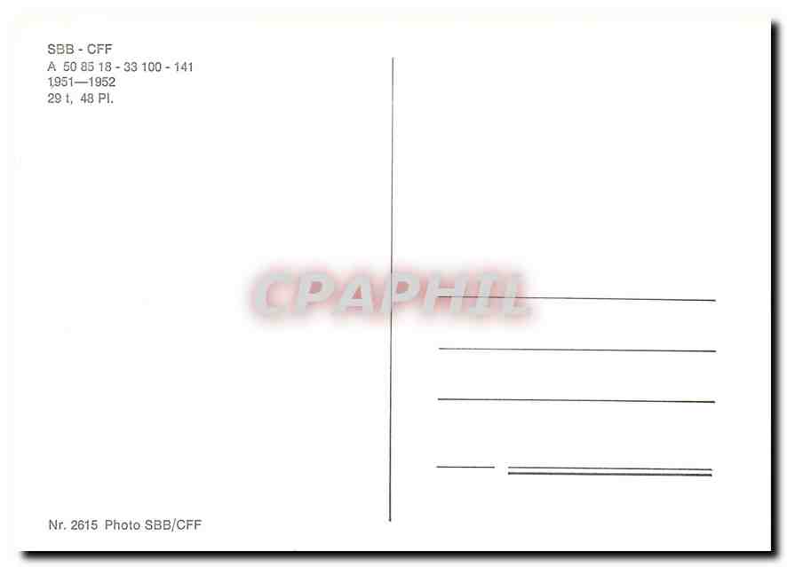CPM SBB CFF A — Verso