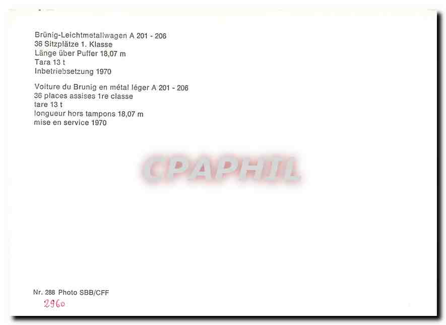 CPM SBB CFF D — Verso