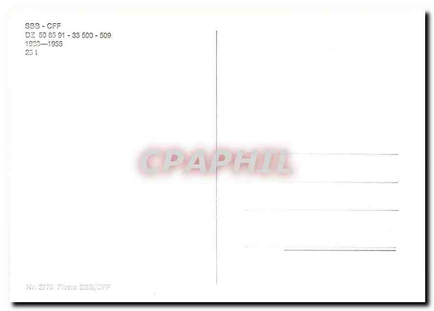 CPM SBB CFF DZ — Verso