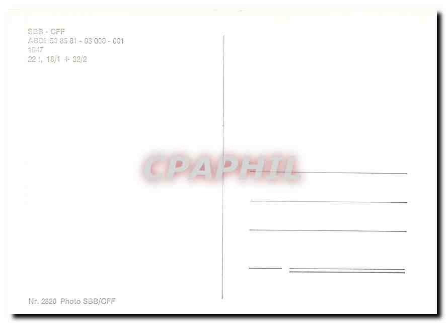 CPM SBB CFF ABDi — Verso