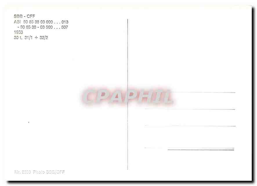 CPM SBB CFF ABi — Verso