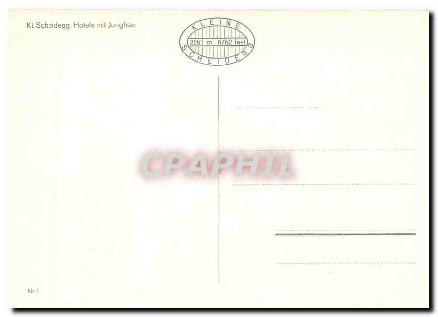 CPM KL Scheidegg hotels mit Jungfrau — Verso