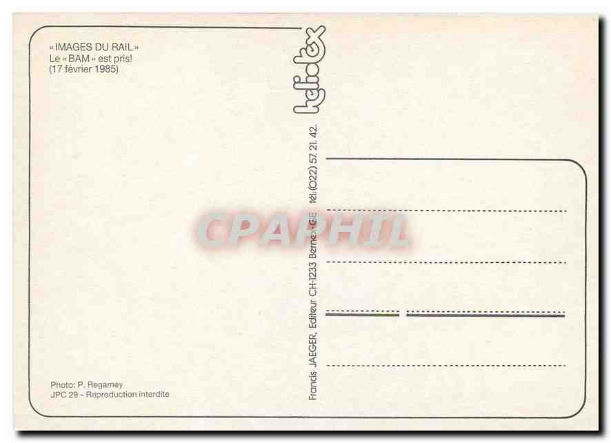 CPM Le Bam est pris 17 février 1985 — Verso