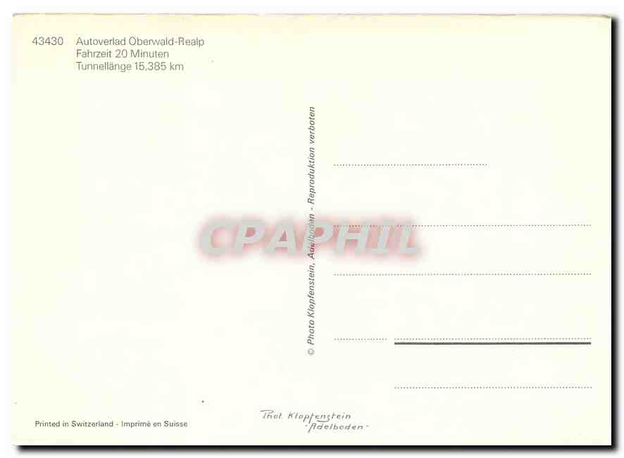 CPM Furka Basistunnel — Verso
