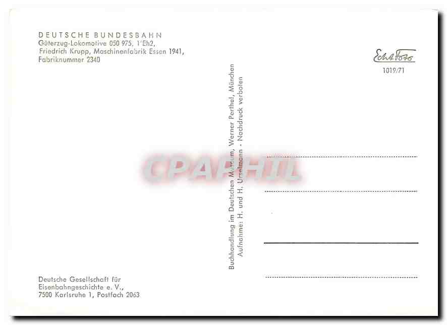 CPM Deutsche Bundersbahn Guterzug lokomotive — Verso