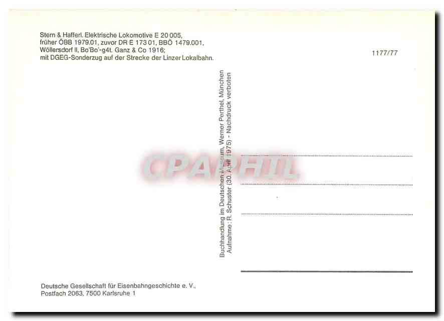 CPM Stern Hafferl Elektrische Lokomotive E — Verso