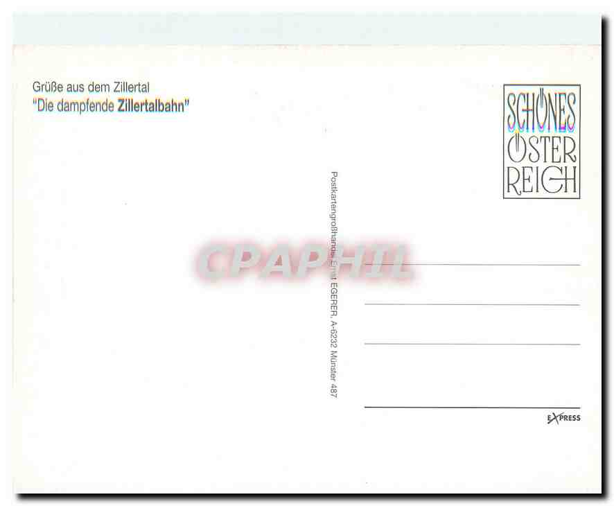 CPM Die dampfende Zillerbalbahn — Verso
